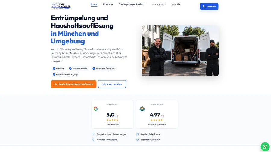 Power Entrümpler München – Werbeagentur München Bavaria Referenz