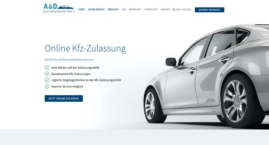 A&D Zulassungsdienst München Referenz – Werbeagentur München Bavaria: SEO & Google Ads